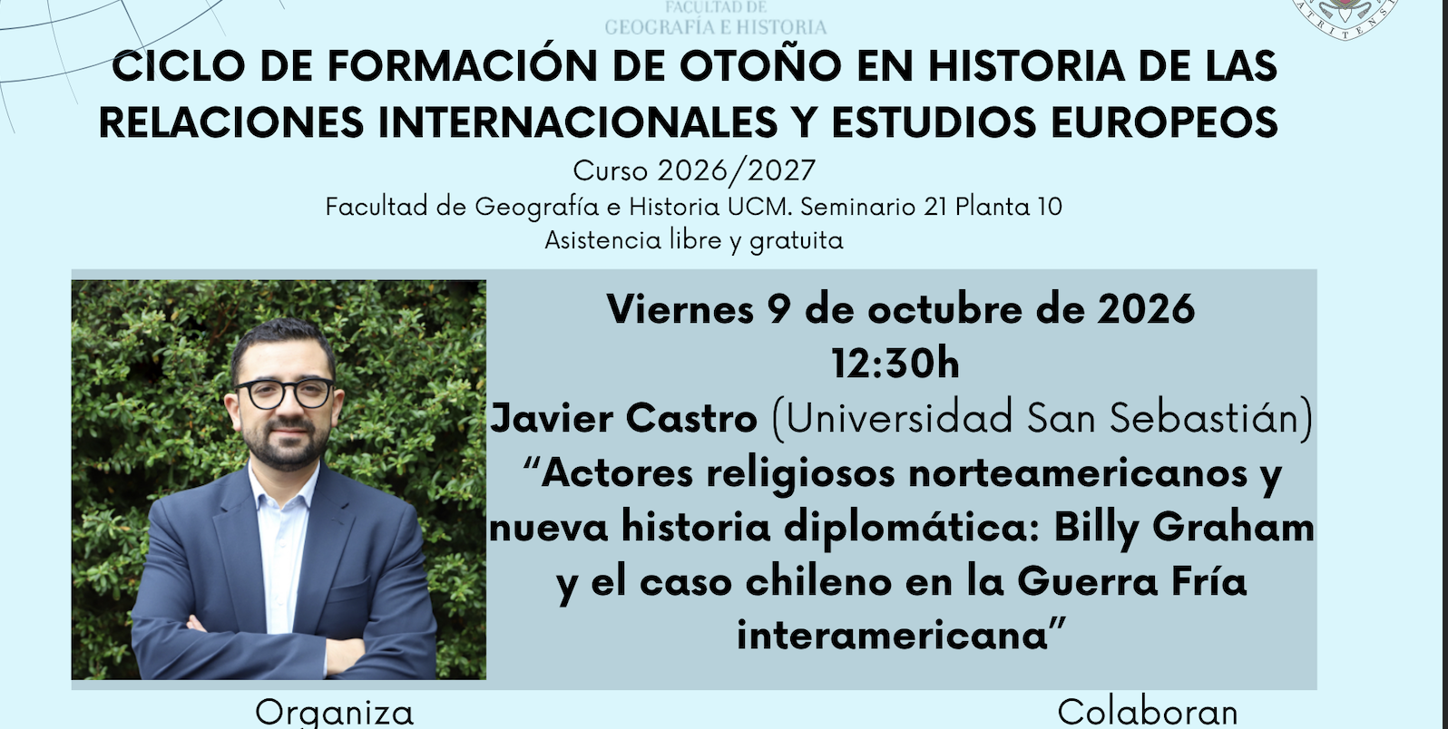 Javier Castro: «Actores religiosos norteamericanos y nueva historia diplomática»